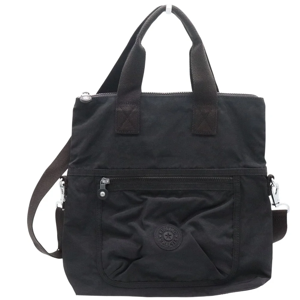 Kipling Asseni Mini Tote Bag Black Noir Nylon Crossbody Handbag